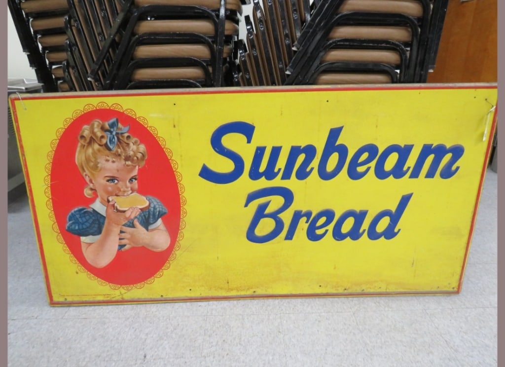 Sunbeam Bread Embossed Metal Sign (1 of 4)
