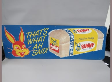 Metal Bunny Bread Sign