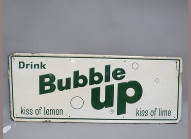 Bubble-Up Self-Framed Embossed Metal Sign