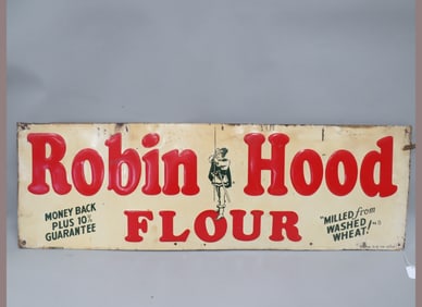 Embossed Robinhood Flour Sign