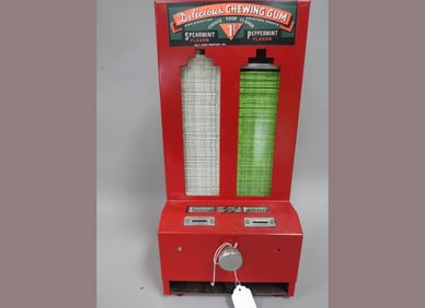 Old Time 1 Cent Stick Gum Vending Machine w/ Key