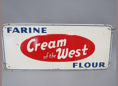Farine Cream Of The West Flour Sign (Framed)