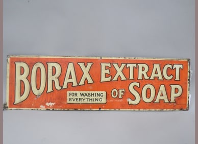 Borax Extract Soap Metal Sign