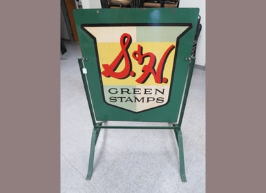S&H Green Stamp Metal Sidewalk Display