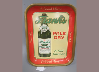 Franks Pale Dry Gingerale Advertising Tray