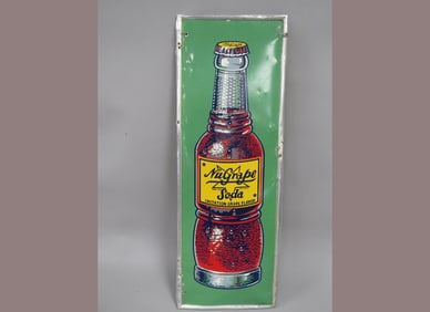 Nu-Grape Soda Self-Framed Tin Sign