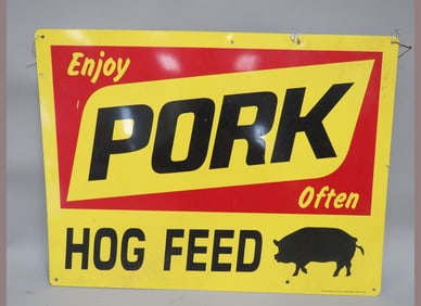 Hog Feed Stainless Steel Metal Sign