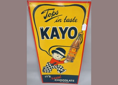 Kayo Chocolate Drink Embossed Metal Sign