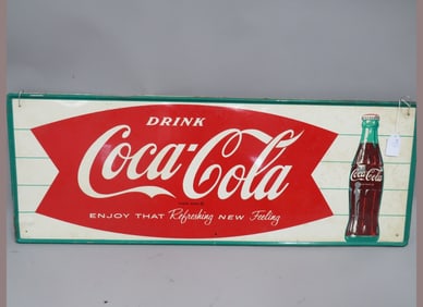 1927 Coca-Cola Metal Self-Framed Sign