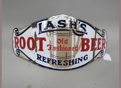 Lash's Curved Porcelain Root Beer