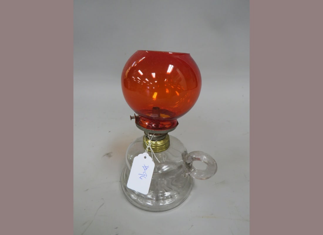 Kersosene Cigar Lighter: Amberina Glass Shade
