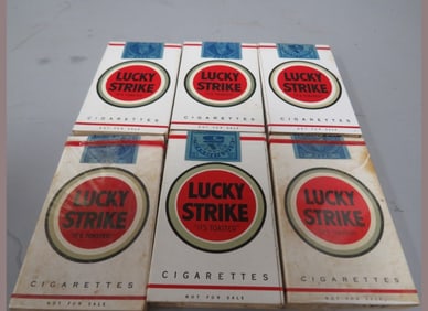 (6) Lucky Strike w/ Tax Stamps
