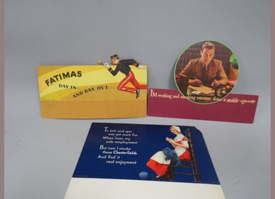 (3) Cardboard Tobacco Store Displays