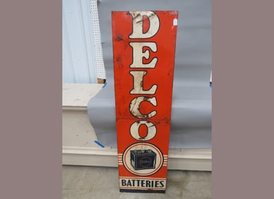 Delco Batteries Self-Framed Sign