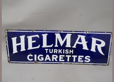 Porcelain Helmar Turkish Cigarette Sign