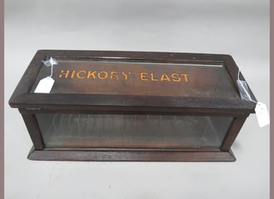 Hickory Elastic Garter Store Display Case