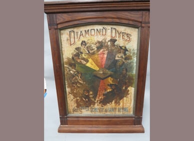 Diamond Dyes Tin Front Store Cabinet