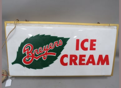 Lighted Breyer's Ice Cream Display