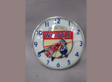 Whistle Orange Lighted Clock