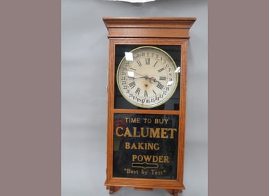 Oak Sessions Calendar Clock Cabinet