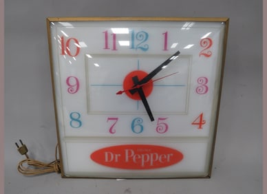 Pam Dr Pepper Lighted Clock