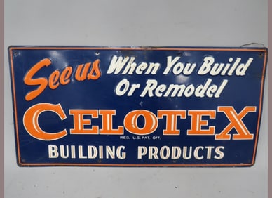 Embossed Celotex Building Products Metal Sign