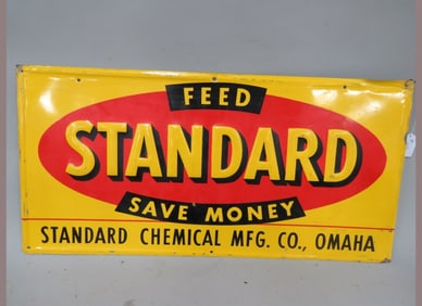 Embossed Standard Seed Co. Metal Sign
