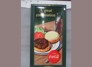 1950 Framed Coca-Cola Poster