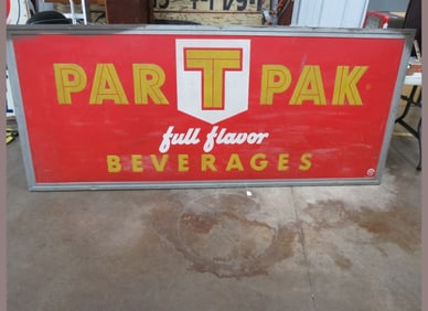 Par-T-Pak Beverage Sign Metal