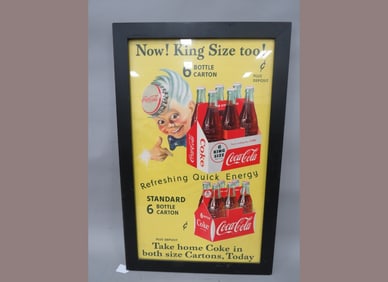 Original King Size Coca-Cola Adv. Poster