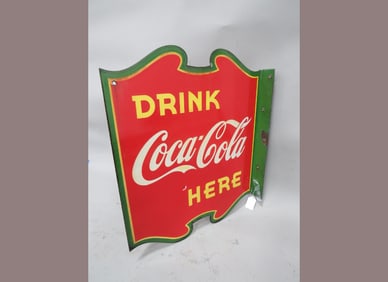 Original Flanged Coca-Cola Porcelain Sign