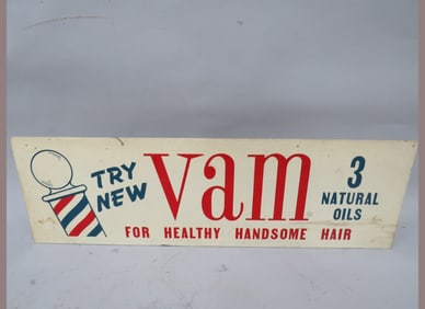 VAM Hair Product Sign
