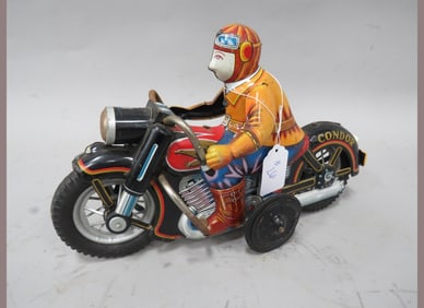1957 I.Y. Metal Toys Friction Motorcycle Racer