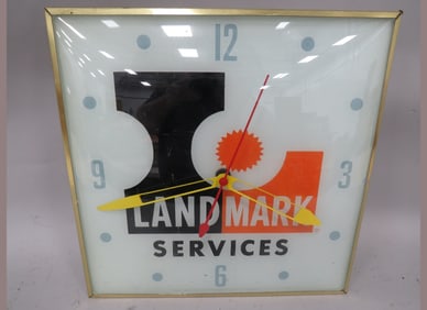 Pam Landmark Services Lighted Clock