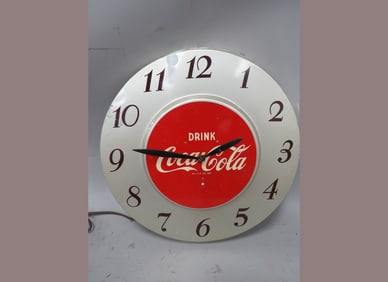 Coca-Cola Metal Clock 1950