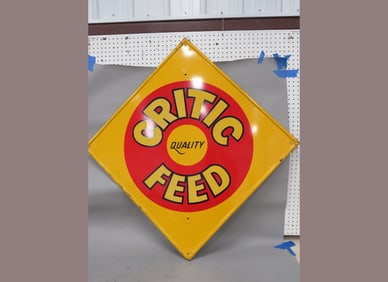 1977 Critic Feed Metal Sign