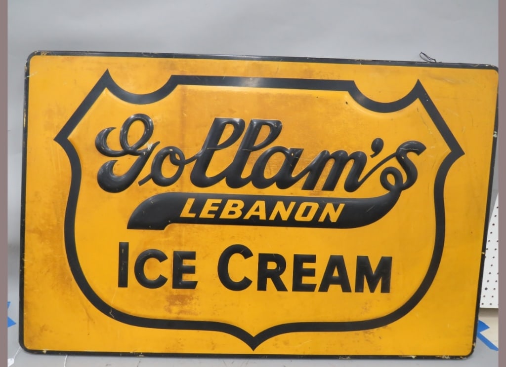 Embossed Self Framed Gollam?s Ice Cream Sign (1 of 4)