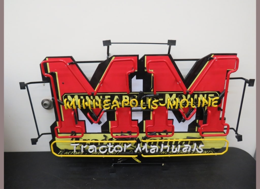 Minneapolis Moline 3 Color Dealer Neon Sign (1 of 3)