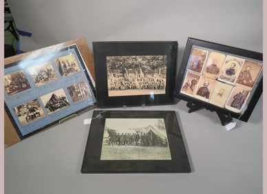 4-Old Copies Of Civil War Personnel/Band & Cdv