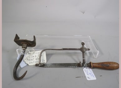 Civil War Era Coping Saw & Artificial Limb