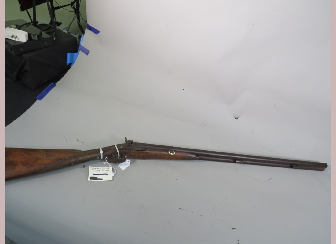 Damascus Db Percussion Shotgun: GOOD COND NO SS#