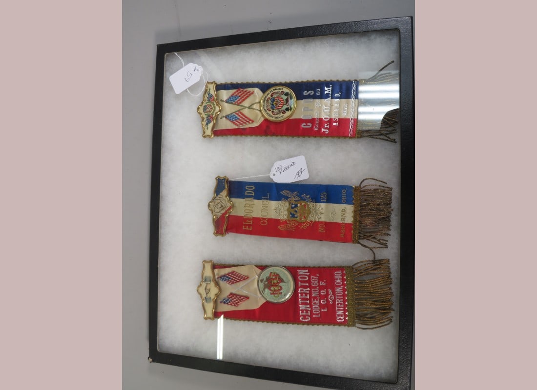 3-Ribbons: 1-IOOF/1-Masonic/1Mechanics Case NOT included