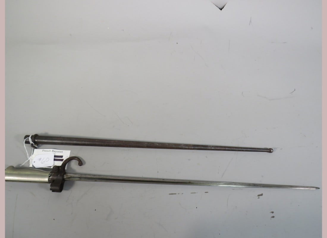 French Bayonet: w/ Metal Sheath, Belt Hook