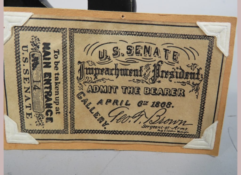 1868 Johnson Impeachment Ticket - 2