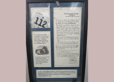 Civil War Wounded Soldier Bed Tag