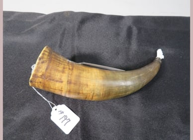 Antique Powder Horn Flask