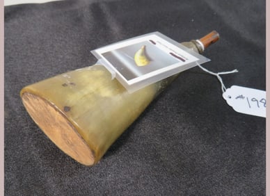 Antique Powder Horn Flask