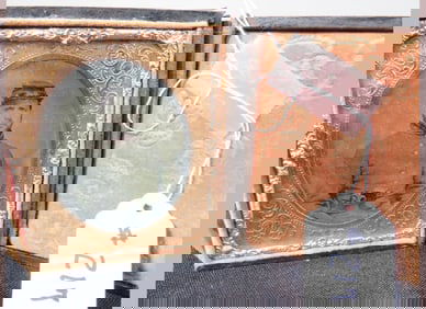 6th Plate Civil War cased Images- Possible Southern Soldier w/ Pistol