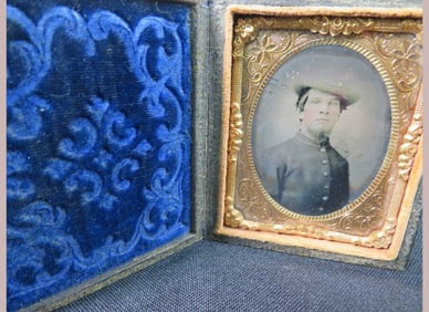 Ambro type Image- Soldier with Hat