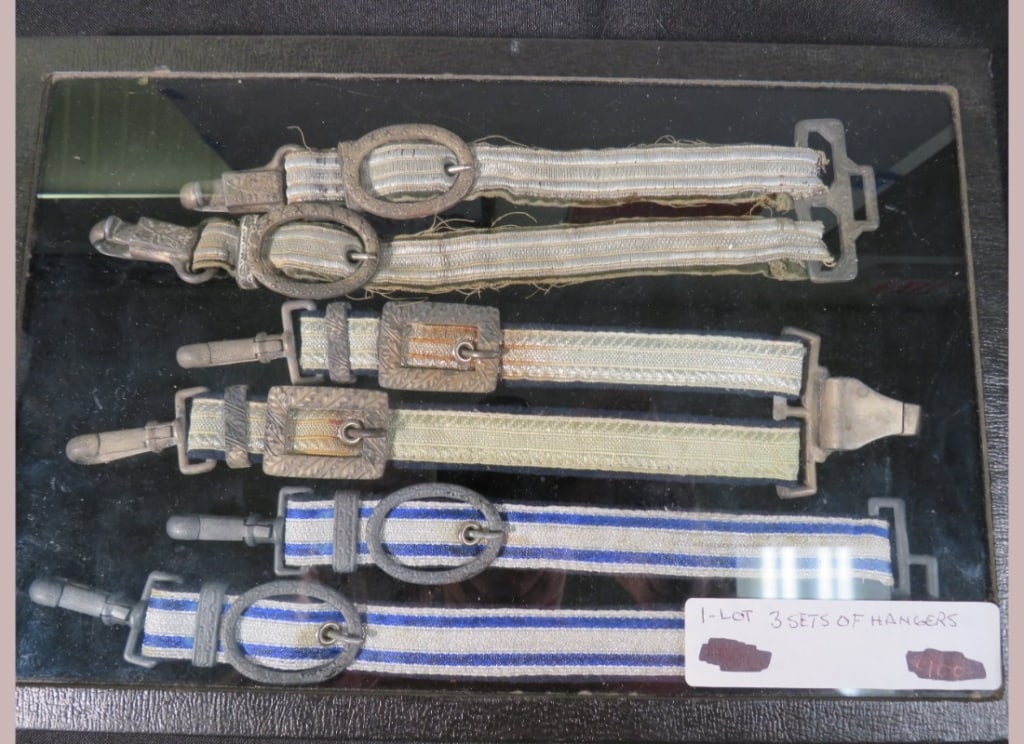 1-Lot of 3 Sets of Hangers: Some rust on buckles Some fading